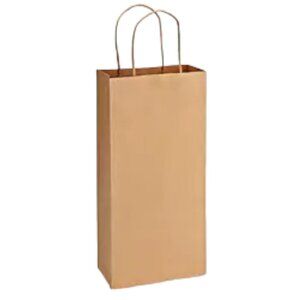 Greenii 50 Kraft Brown Paper With Handles Kraft 8 * 4.75 * 10.25 Party Gift Bags